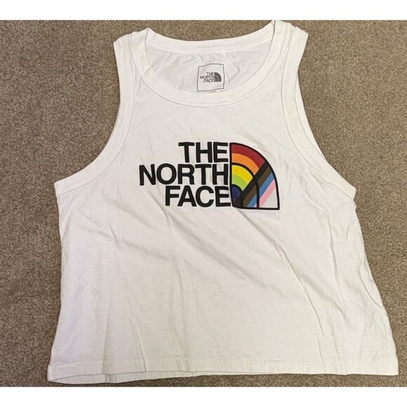 THE NORTH FACE RAINBOW PRIDE WOMEN'S RECYCLED TANK L WHITE - Picture 1 of 3